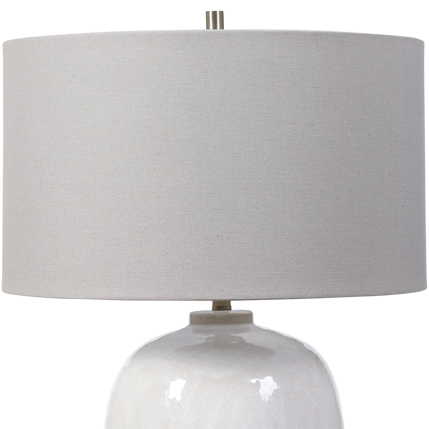 Uttermost Winterscape White Glaze Table Lamp 28390-1