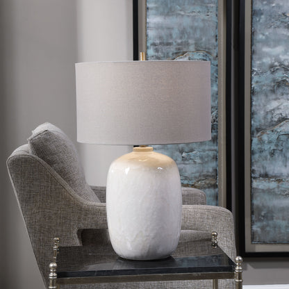 Uttermost Winterscape White Glaze Table Lamp 28390-1