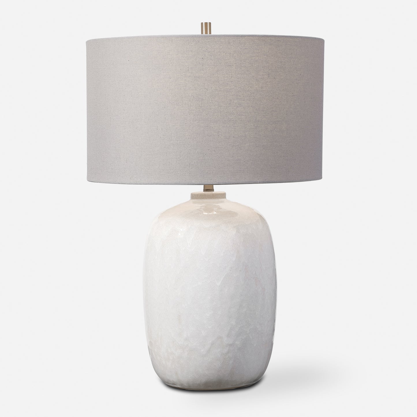 Uttermost Winterscape White Glaze Table Lamp 28390-1