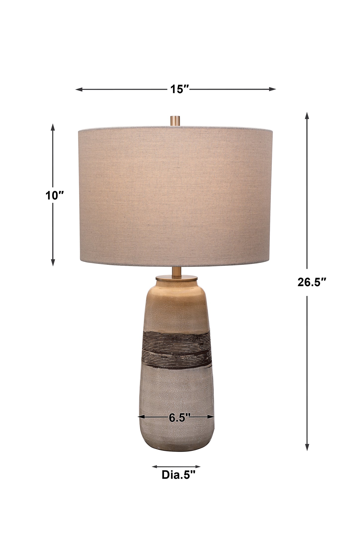 Uttermost Comanche White Crackle Table Lamp 28392-1