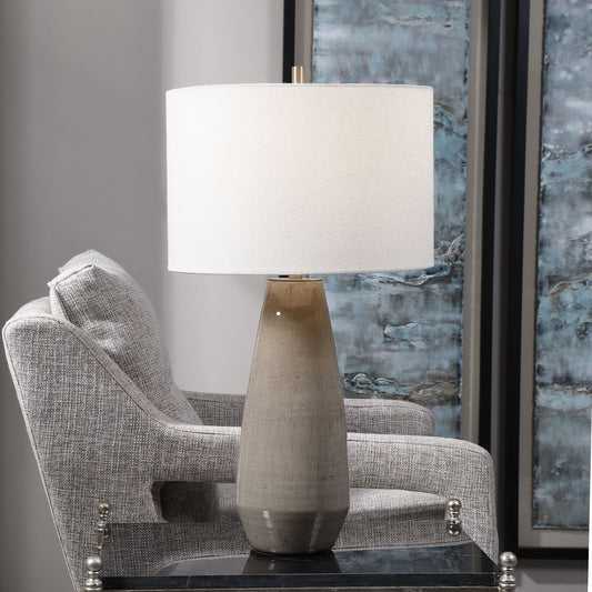 Uttermost Volterra Taupe-Gray Table Lamp 28394-1