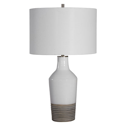 Uttermost Dakota White Crackle Table Lamp 28398-1