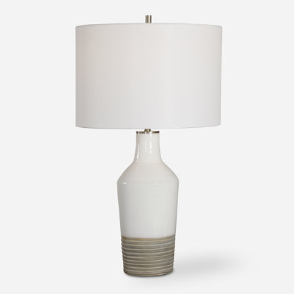 Uttermost Dakota White Crackle Table Lamp 28398-1