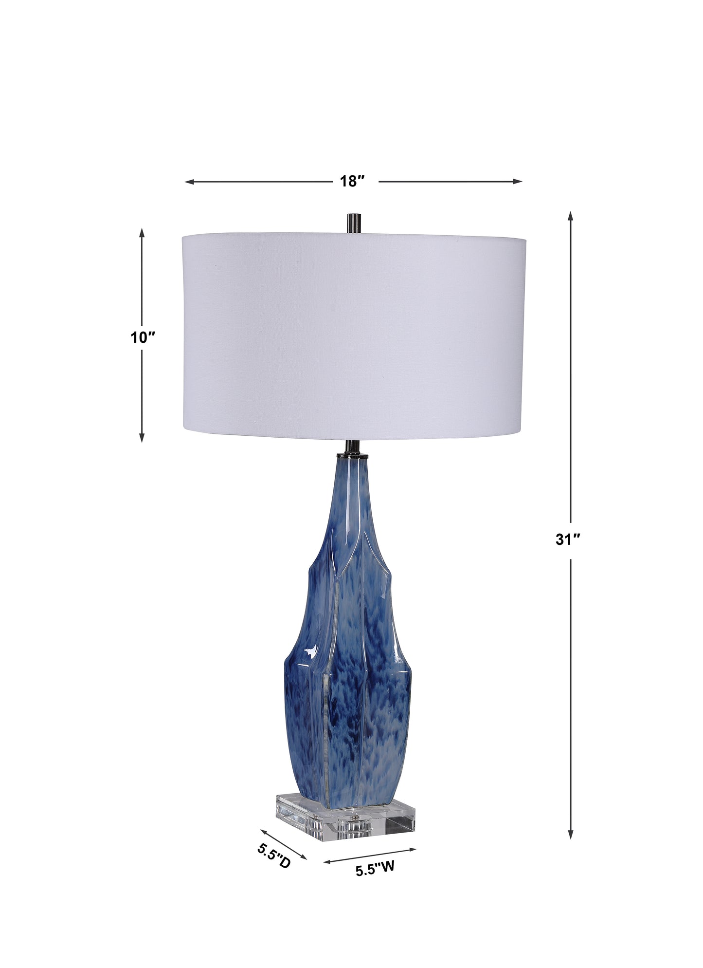 Uttermost Everard Blue Table Lamp 28425-1