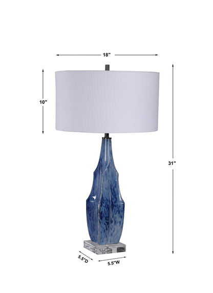 Uttermost Everard Blue Table Lamp 28425-1