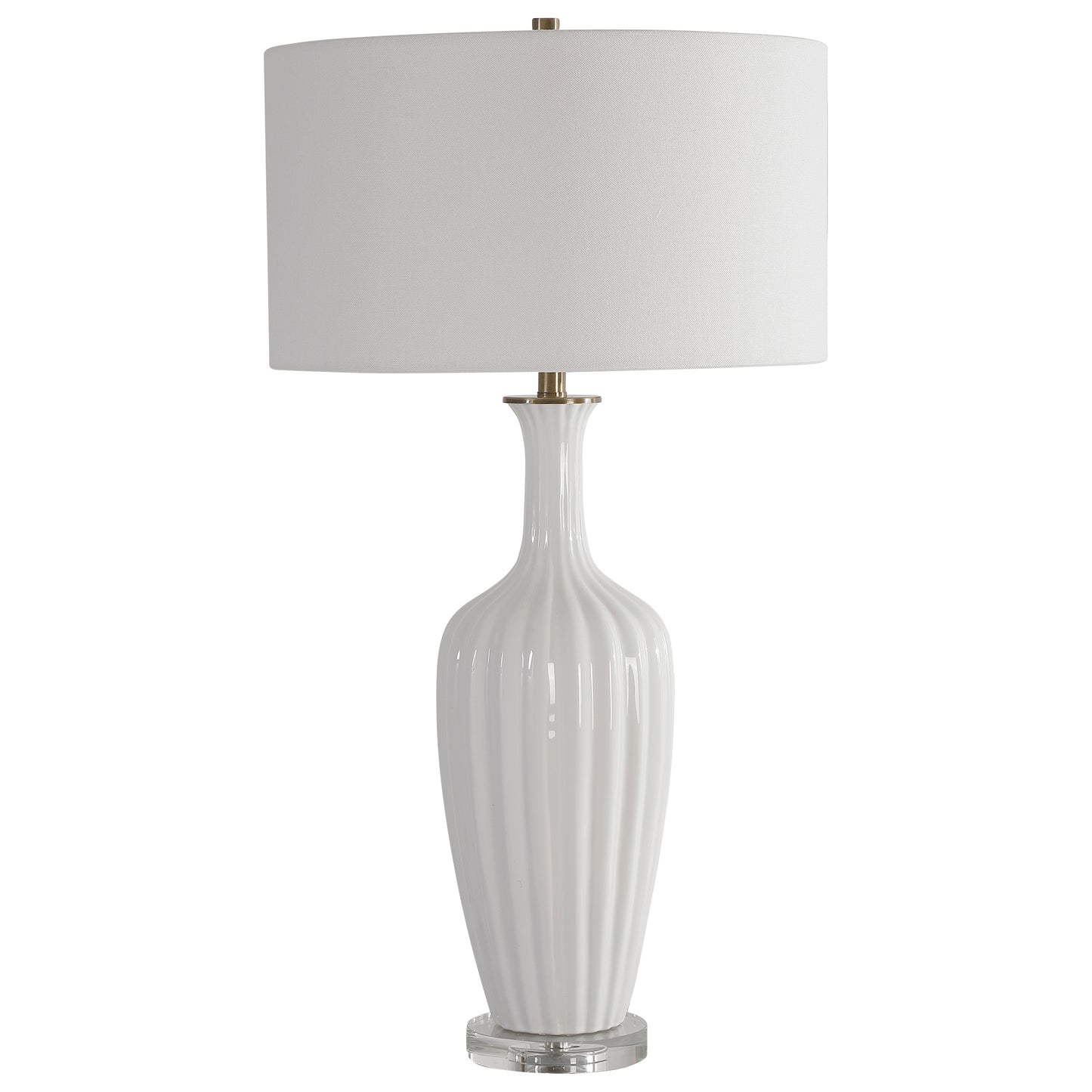 Uttermost Strauss White Ceramic Table Lamp 28374-1