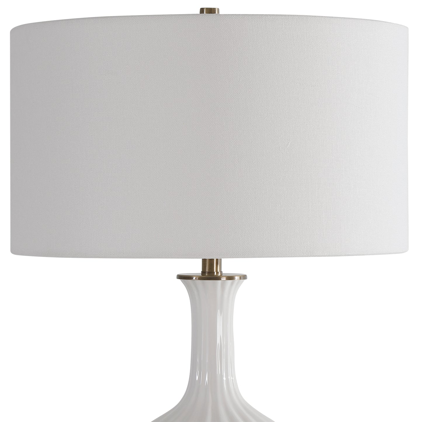 Uttermost Strauss White Ceramic Table Lamp 28374-1