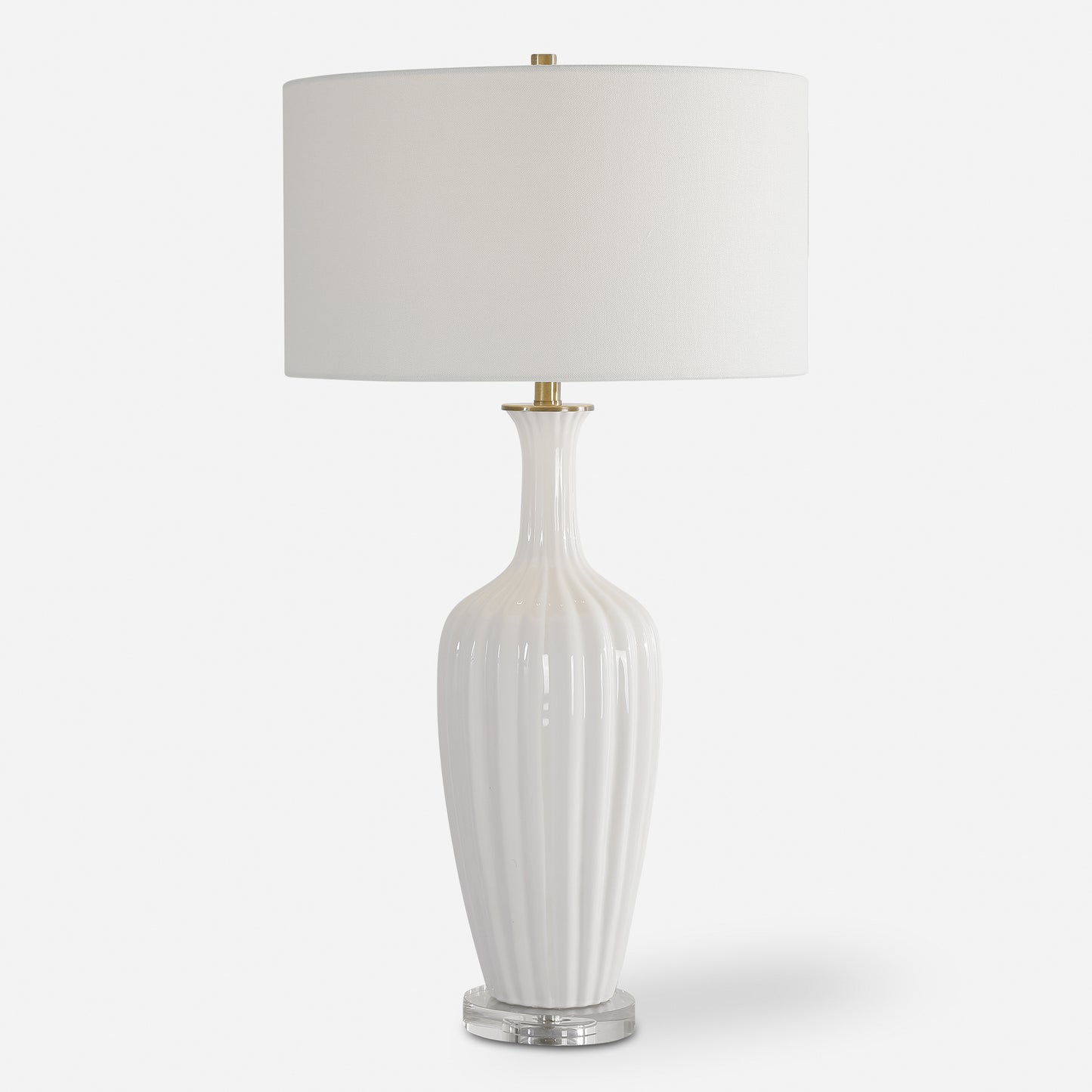 Uttermost Strauss White Ceramic Table Lamp 28374-1