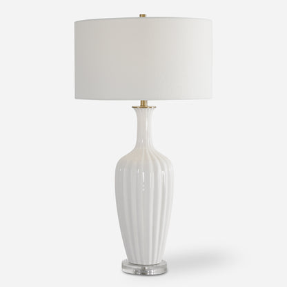 Uttermost Strauss White Ceramic Table Lamp 28374-1