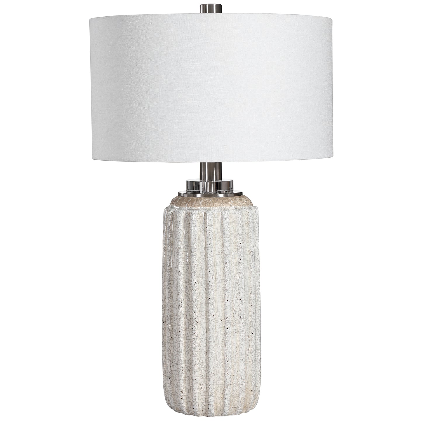 Uttermost Azariah White Crackle Table Lamp 28431