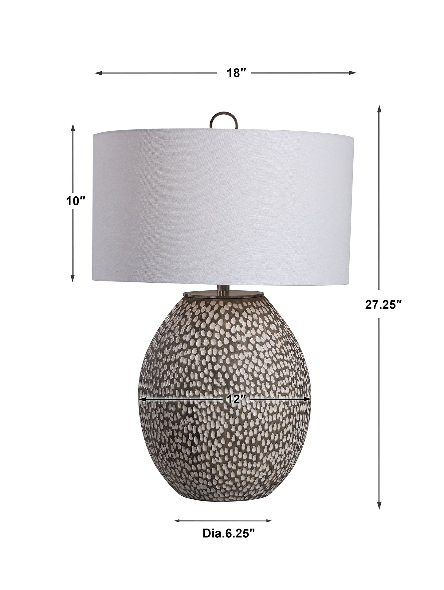 Uttermost Cyprien Gray White Table Lamp 28448-1