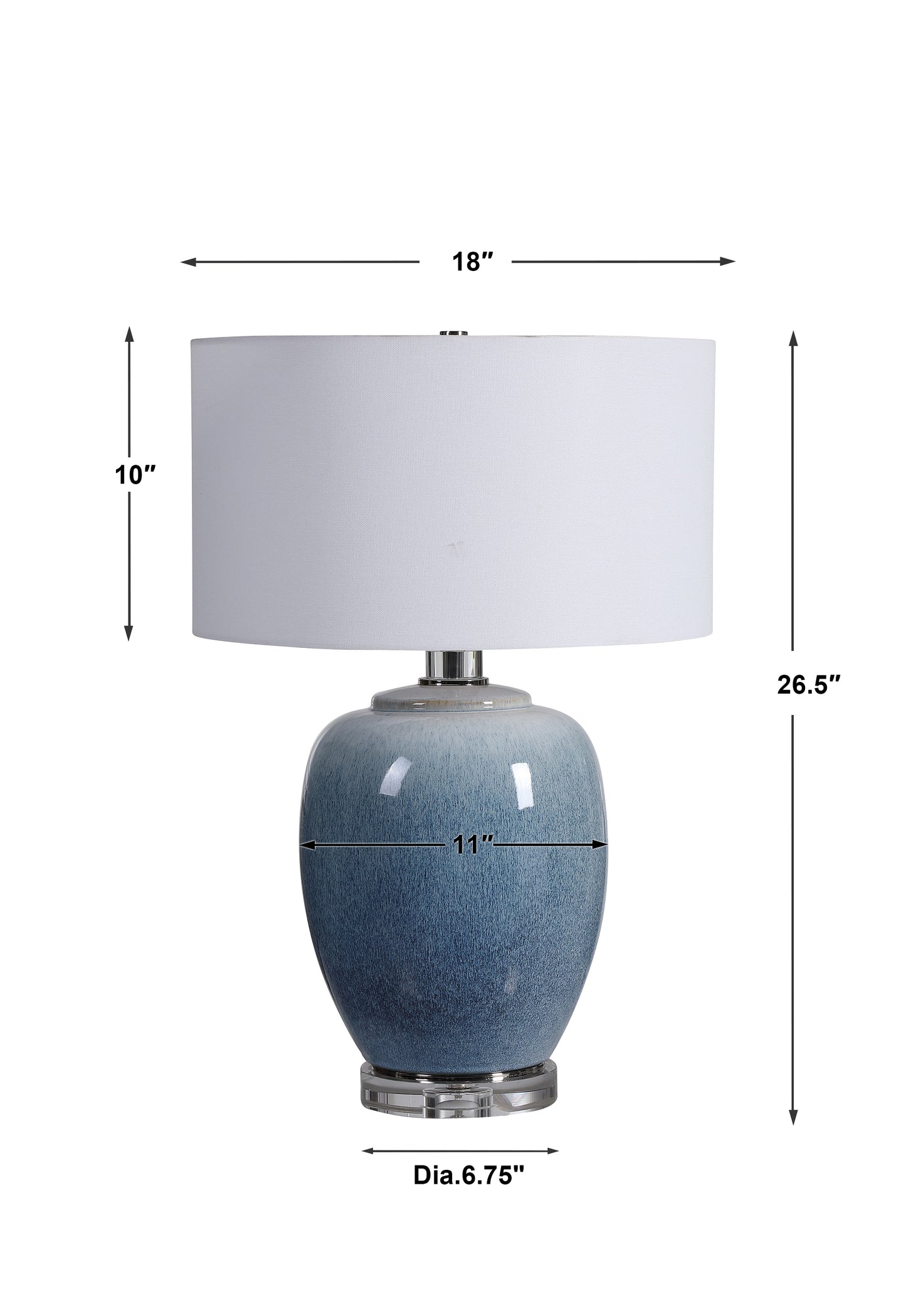 Uttermost Blue Waters Ceramic Table Lamp 28435-1