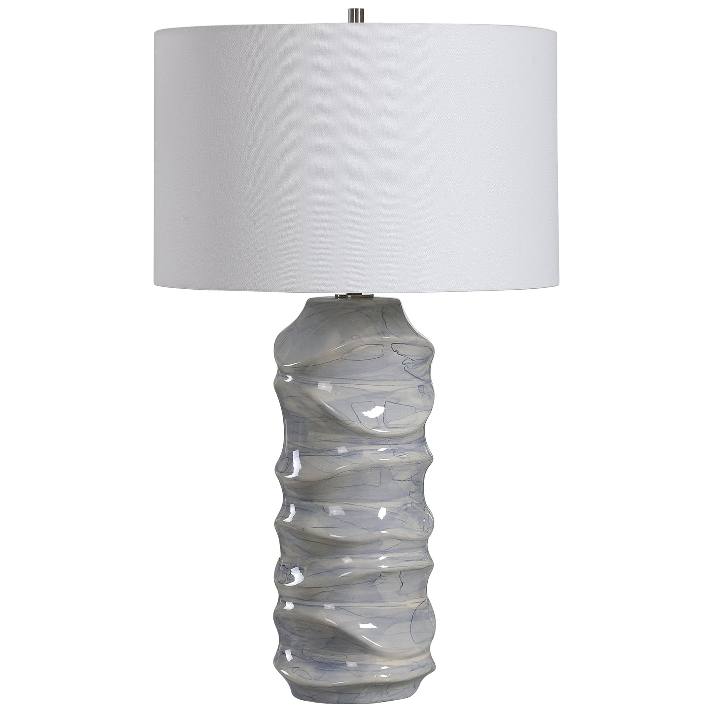 Uttermost Waves Blue & White Table Lamp 28467