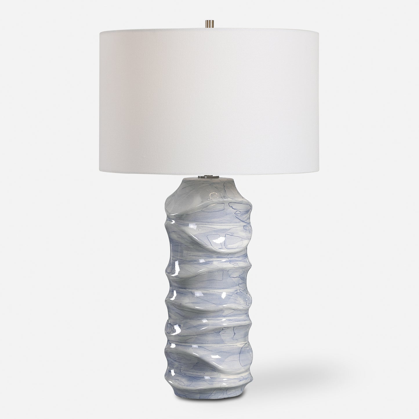 Uttermost Waves Blue & White Table Lamp 28467