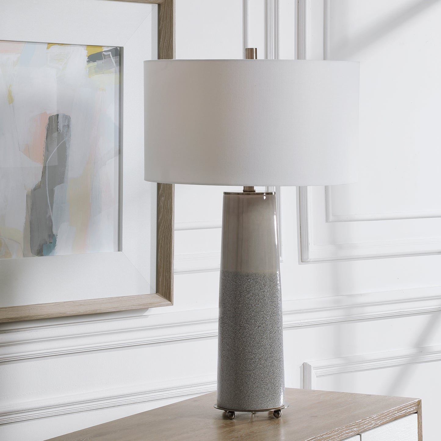 Uttermost Abdel Gray Glaze Table Lamp 28436