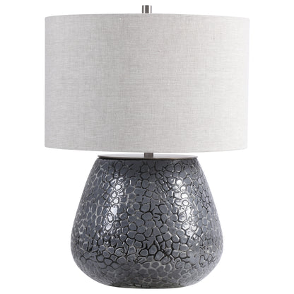 Uttermost Pebbles Metallic Gray Table Lamp 28445-1