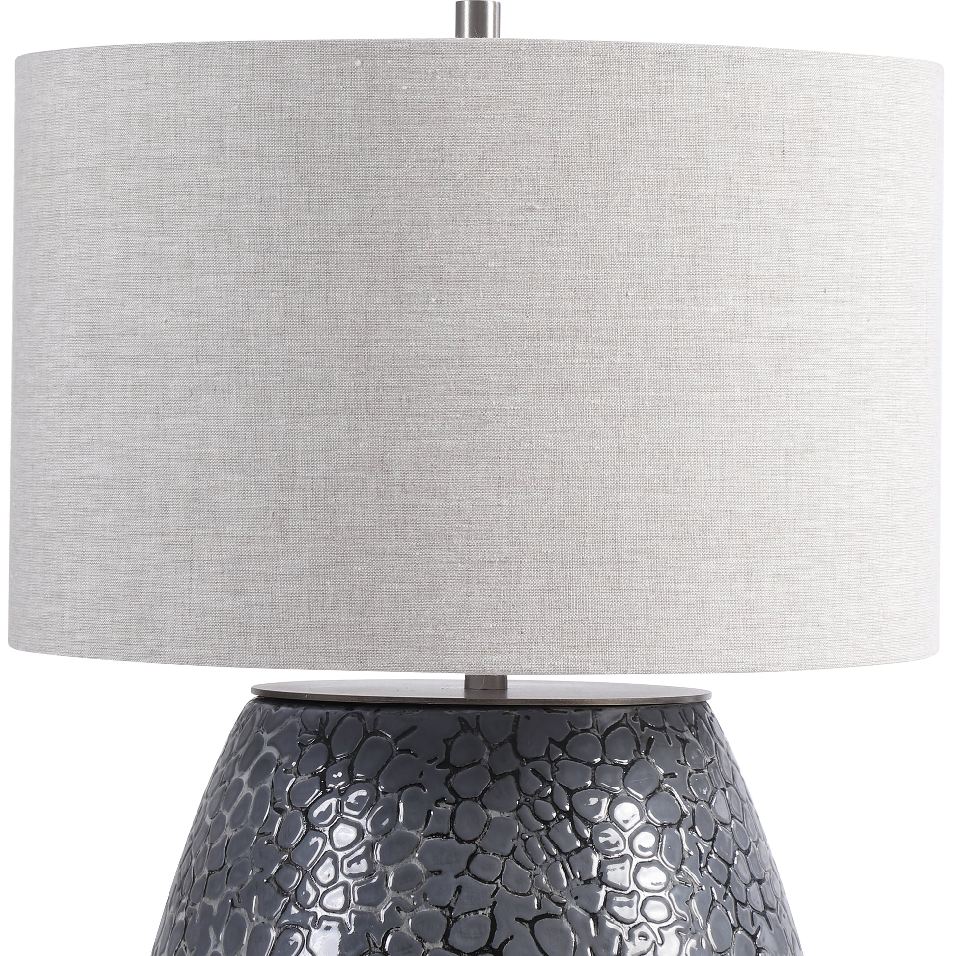 Uttermost Pebbles Metallic Gray Table Lamp 28445-1