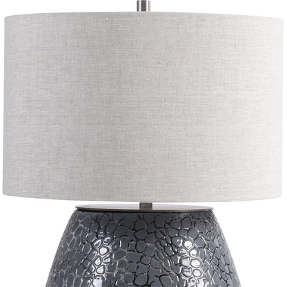 Uttermost Pebbles Metallic Gray Table Lamp 28445-1