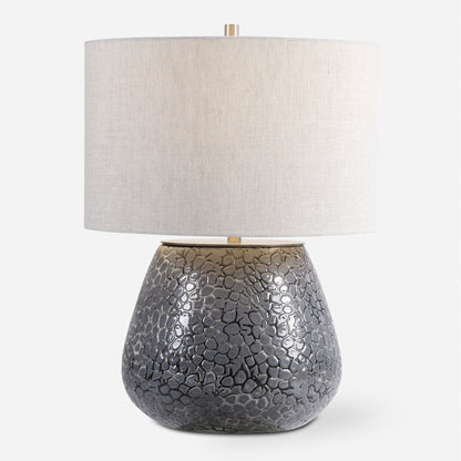 Uttermost Pebbles Metallic Gray Table Lamp 28445-1