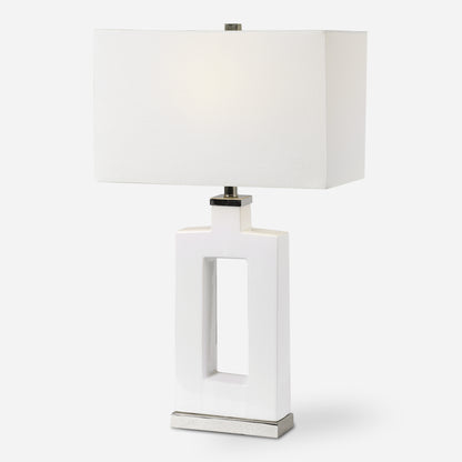 Uttermost Entry Modern White Table Lamp 28426-1