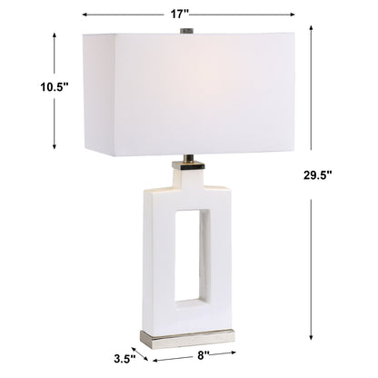 Uttermost Entry Modern White Table Lamp 28426-1