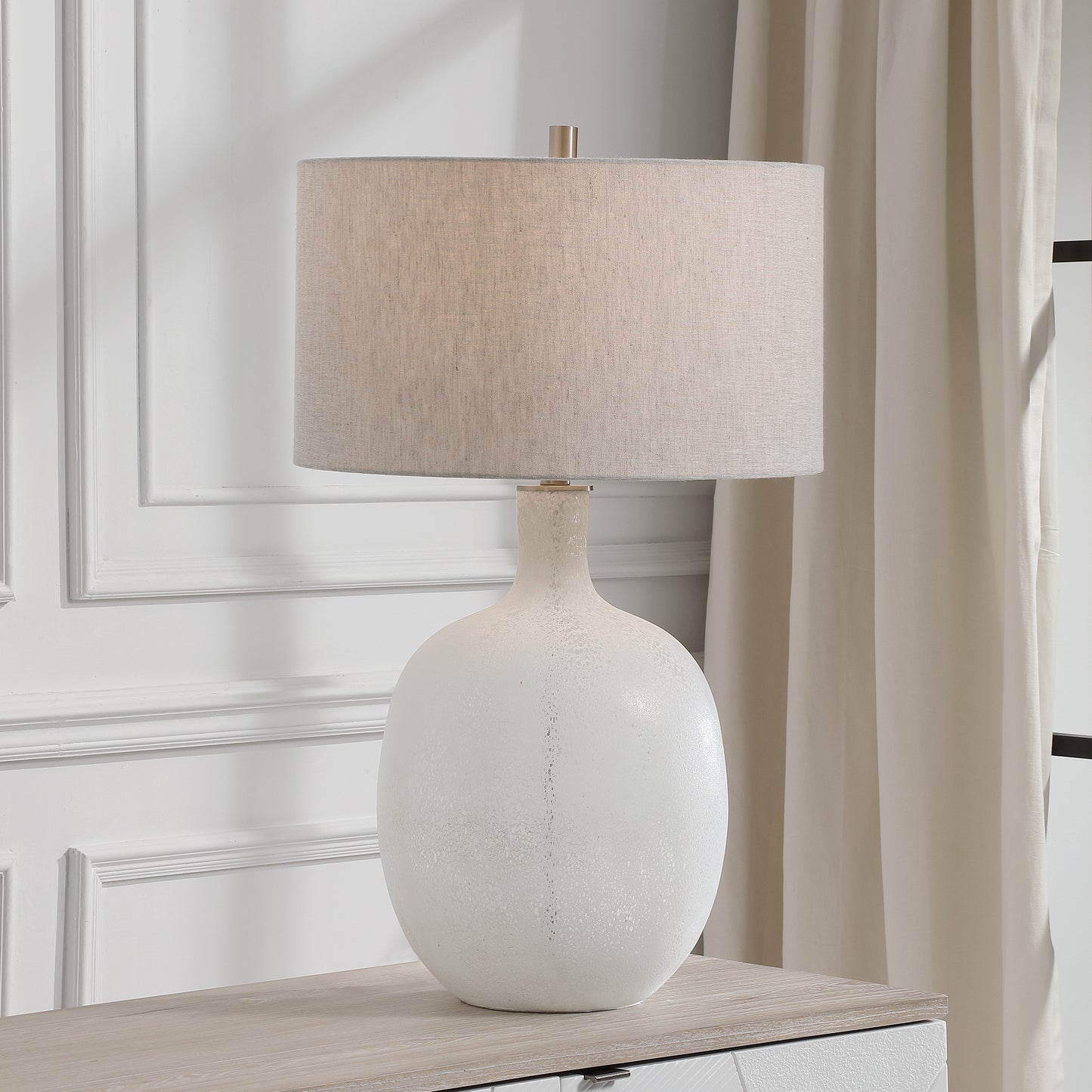 Uttermost Whiteout Mottled Glass Table Lamp 28469-1