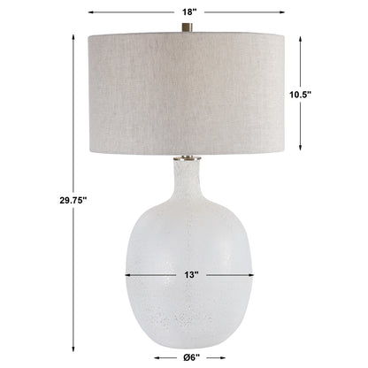 Uttermost Whiteout Mottled Glass Table Lamp 28469-1