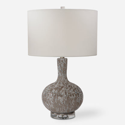 Uttermost Turbulence Distressed White Table Lamp 28483-1