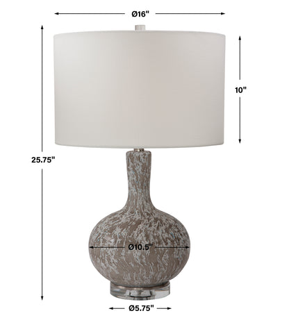 Uttermost Turbulence Distressed White Table Lamp 28483-1