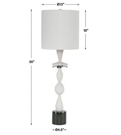 Uttermost Inverse White Marble Table Lamp 29796-1