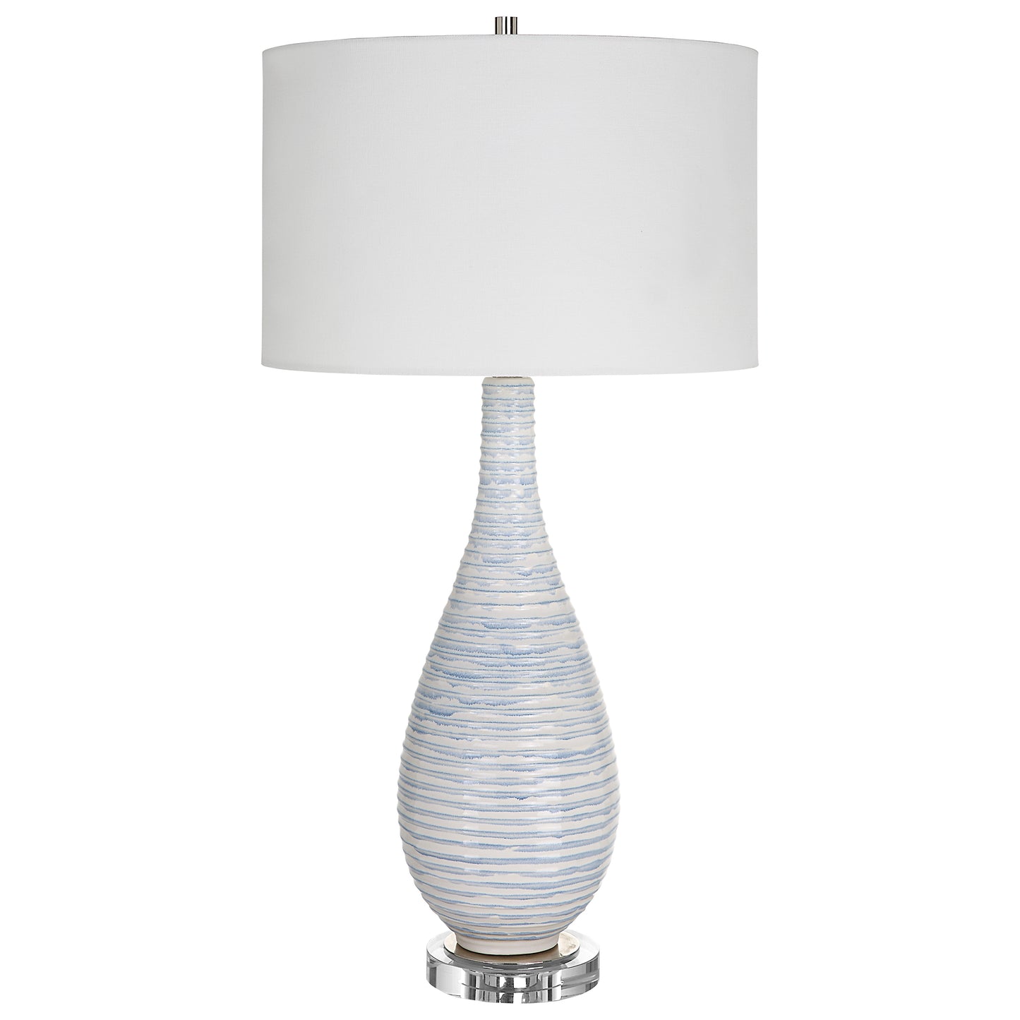 Uttermost Clariot Ribbed Blue Table Lamp 29998-1