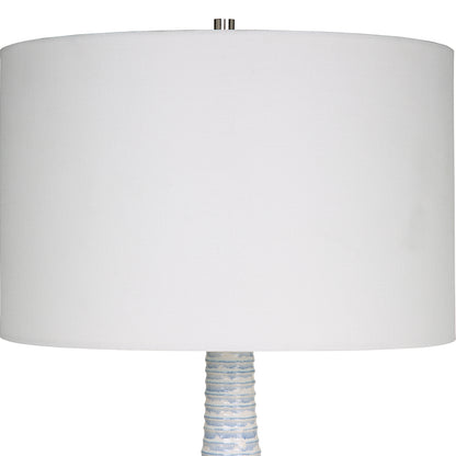 Uttermost Clariot Ribbed Blue Table Lamp 29998-1