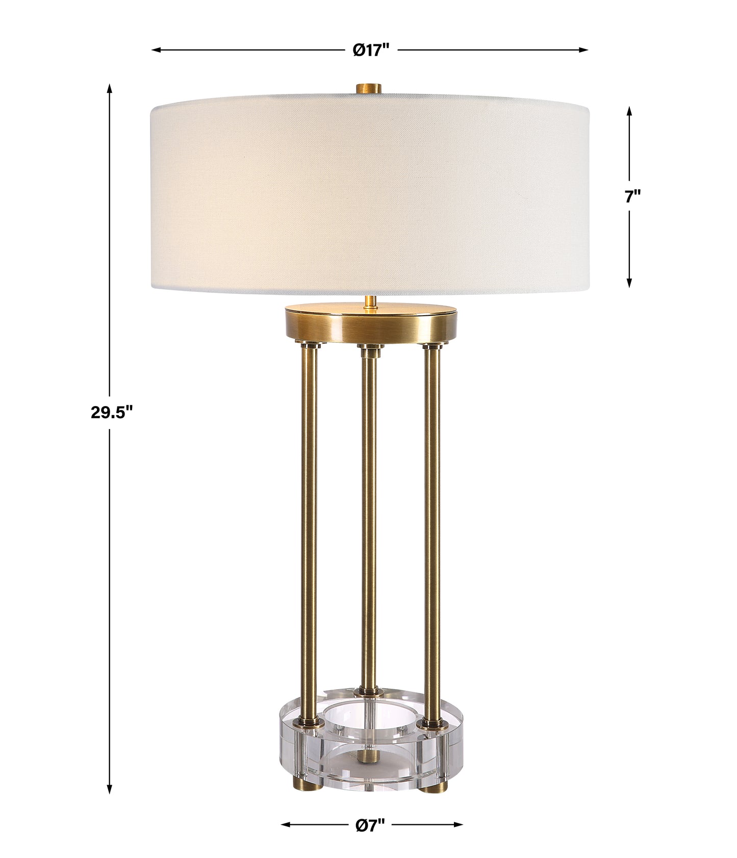 Uttermost Pantheon Brass Rod Table Lamp 30013-1