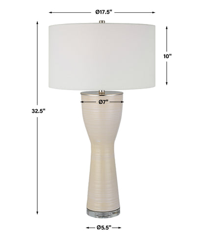 Uttermost Amphora Off-White Glaze Table Lamp 30001-1