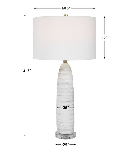 Uttermost Levadia Matte White Table Lamp 30004-1