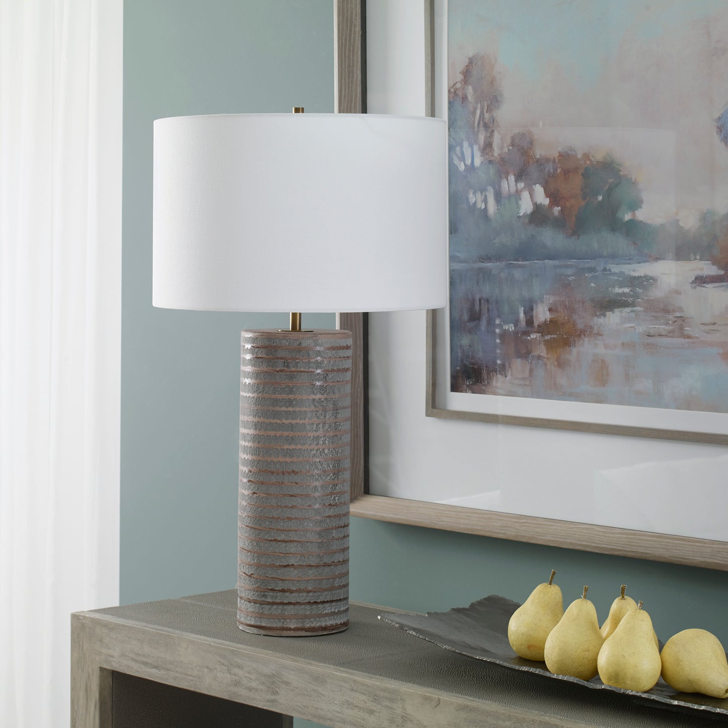 Uttermost Monolith Gray Table Lamp 29994