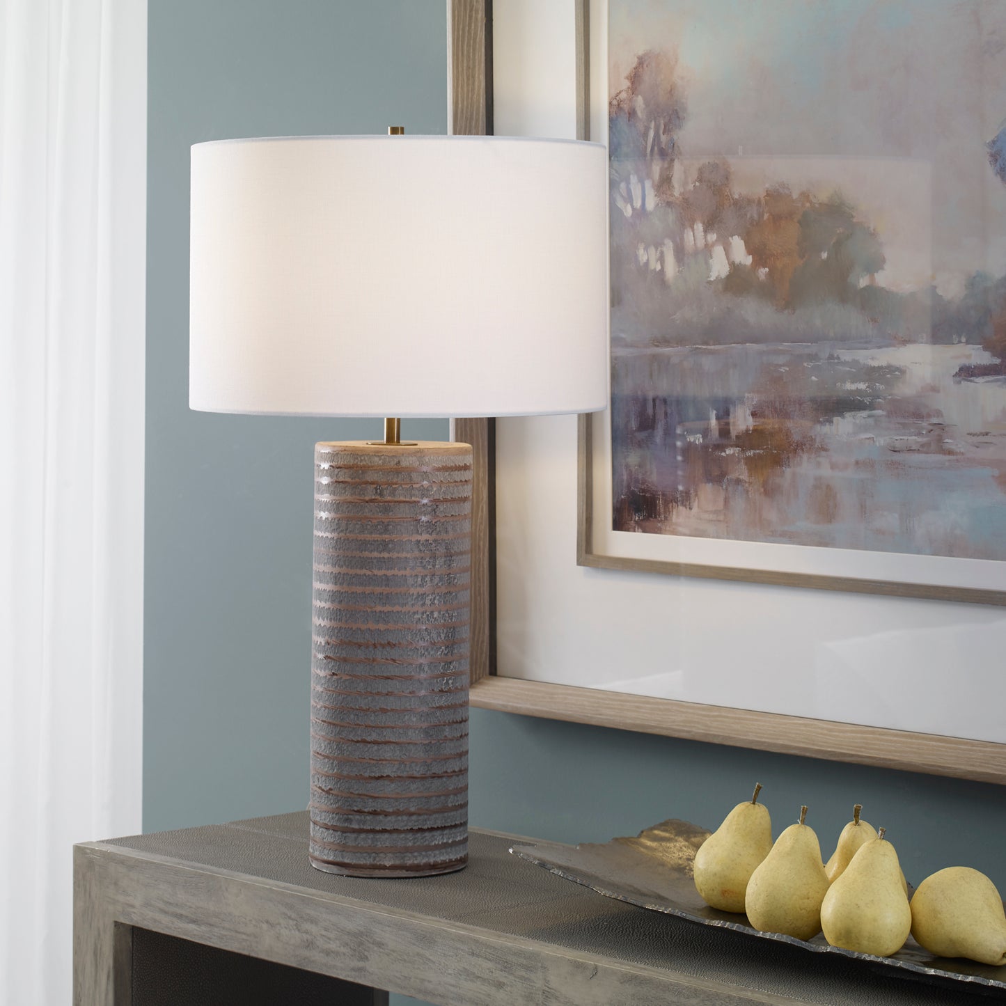 Uttermost Monolith Gray Table Lamp 29994