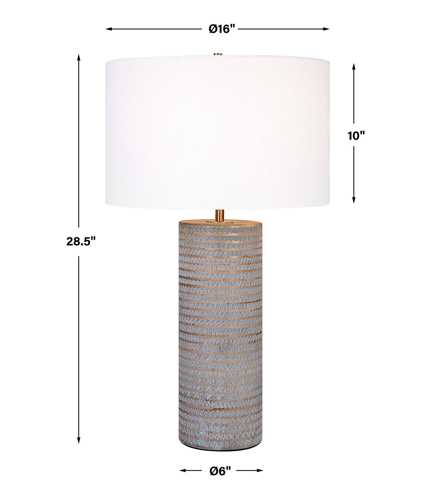 Uttermost Monolith Gray Table Lamp 29994