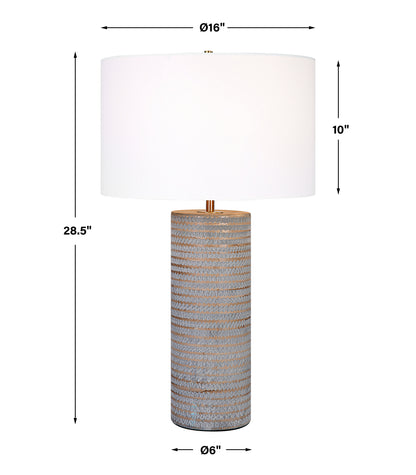 Uttermost Monolith Gray Table Lamp 29994