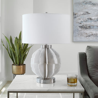 Uttermost Repetition White Marble Table Lamp 30015-1