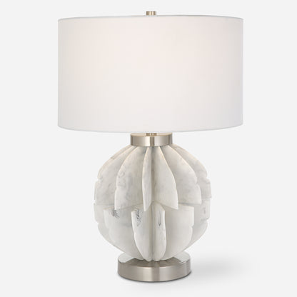 Uttermost Repetition White Marble Table Lamp 30015-1