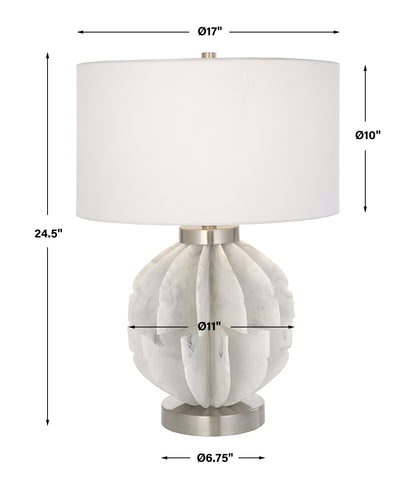 Uttermost Repetition White Marble Table Lamp 30015-1