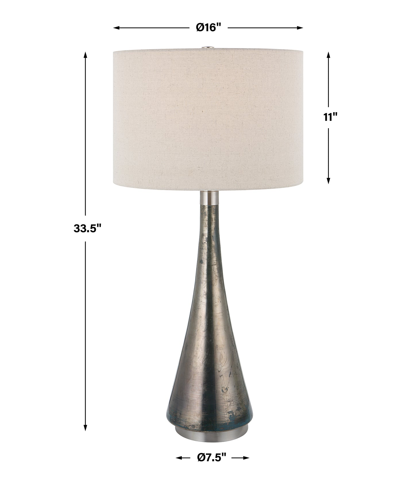 Uttermost Contour Metallic Glass Table Lamp 30039