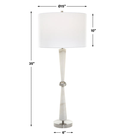 Uttermost Hourglass White Table Lamp 30064