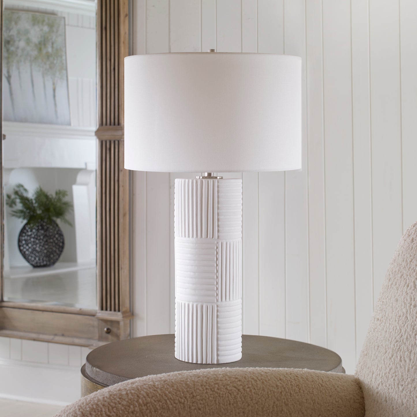 Uttermost Patchwork White Table Lamp 30068