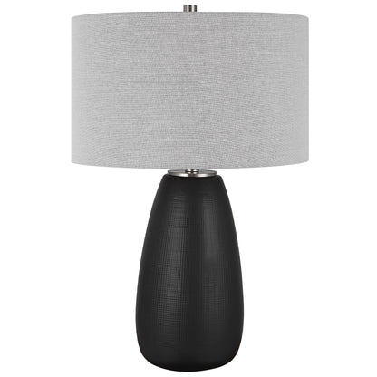 Uttermost Twilight Satin Black Table Lamp 30058-1