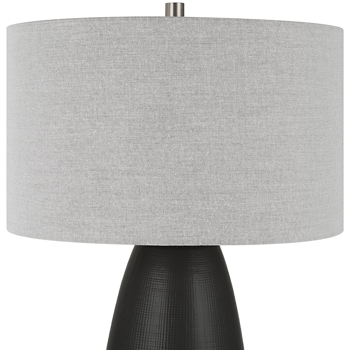 Uttermost Twilight Satin Black Table Lamp 30058-1