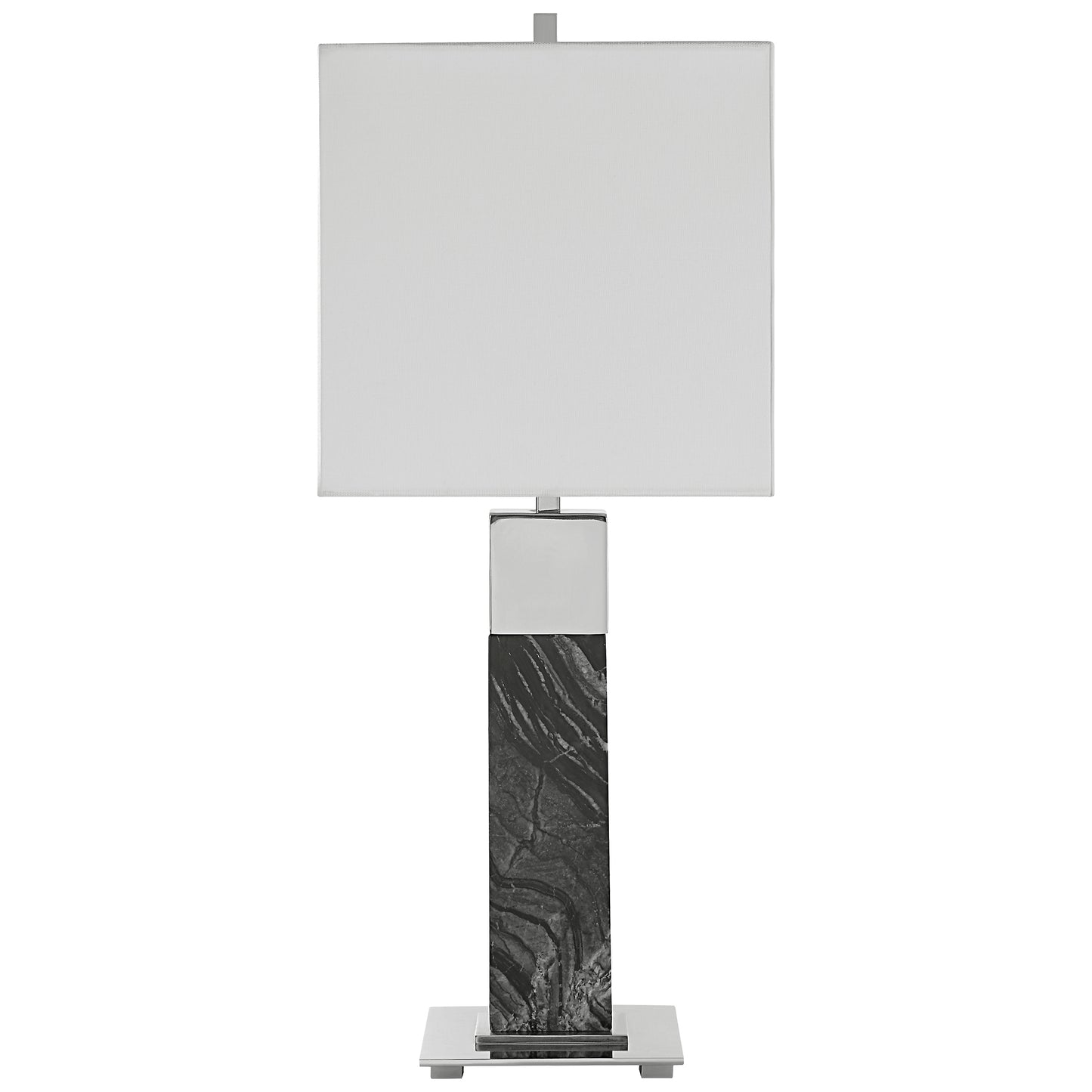 Uttermost Pilaster Black Marble Table Lamp 30060-1