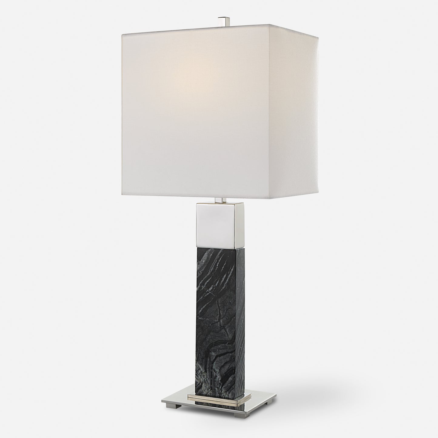 Uttermost Pilaster Black Marble Table Lamp 30060-1