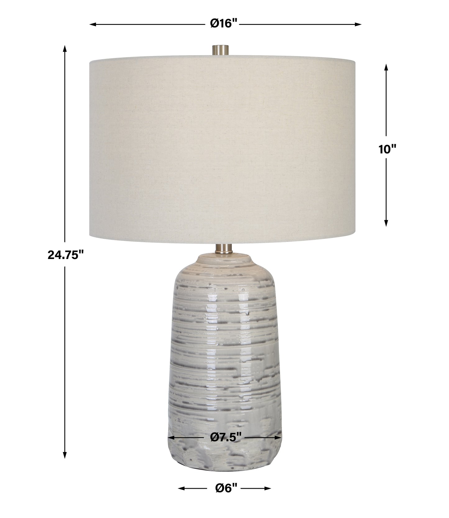 Uttermost Cyclone Ivory Table Lamp 30069-1